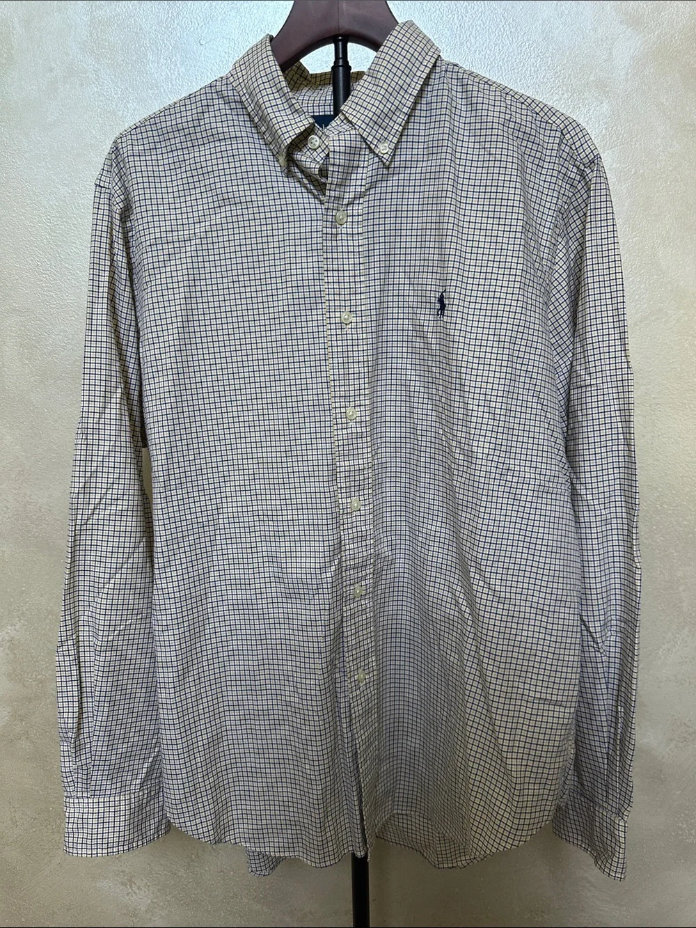 Polo by Ralph Lauren Blue and White Check Button-Down Shirt